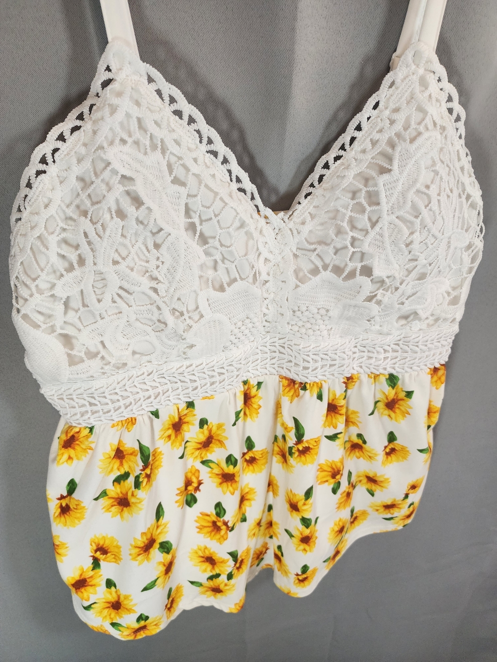 No Boundaries White Sunflower Crochet Bralette